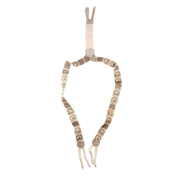 Trafalgar Suspenders Mens Limited One Size White Jacquard Christmas Y-Back Ltd